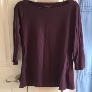 ☀️5/$25 Merona Purple 3/4 Sleeve Shirt